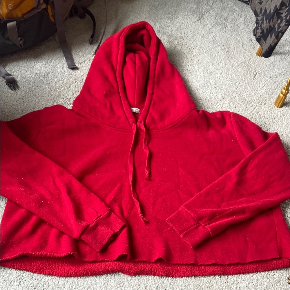 Brandy Melville Red Hoodie Sweater